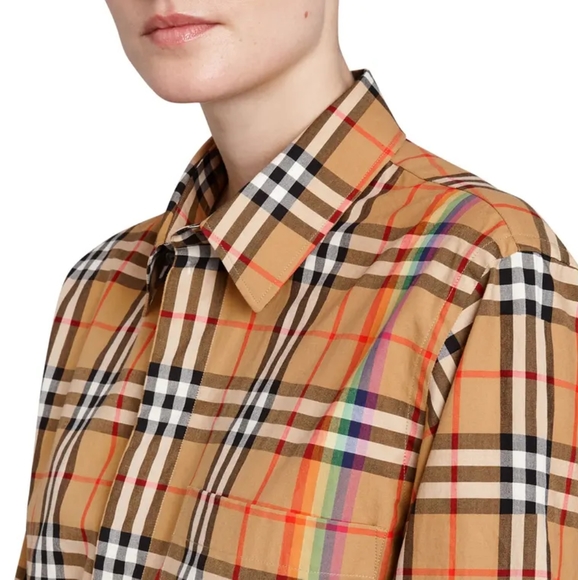 Burberry | Tops | Burberry Rainbow Check Shirt | Poshmark